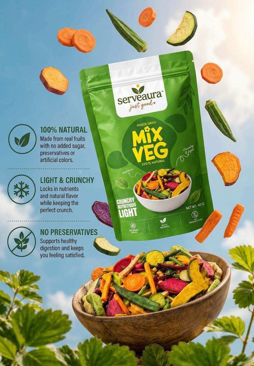 Freeze Dried Mixed Vegetables